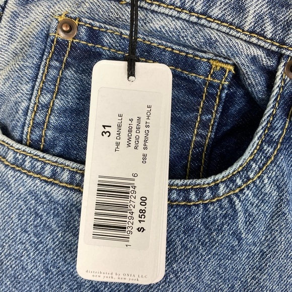 WEWOREWHAT Revolve The Danielle High Rise Vintage Straight Mom Jeans size 31 NWT - Picture 4 of 13